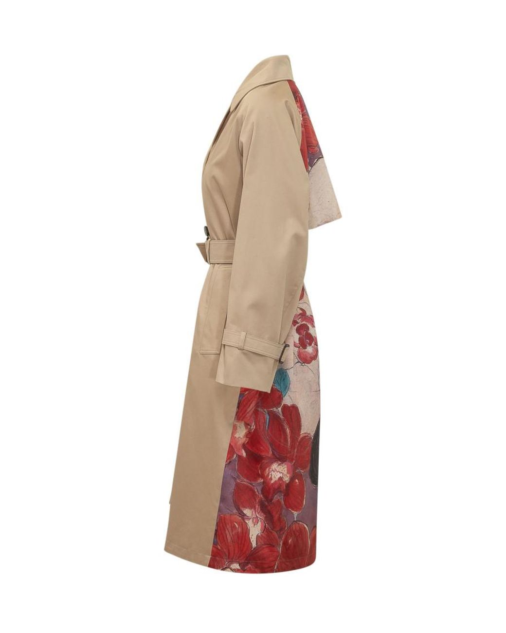Weekend by Maxmara Natural Solid Notched Lapel Trench Coat