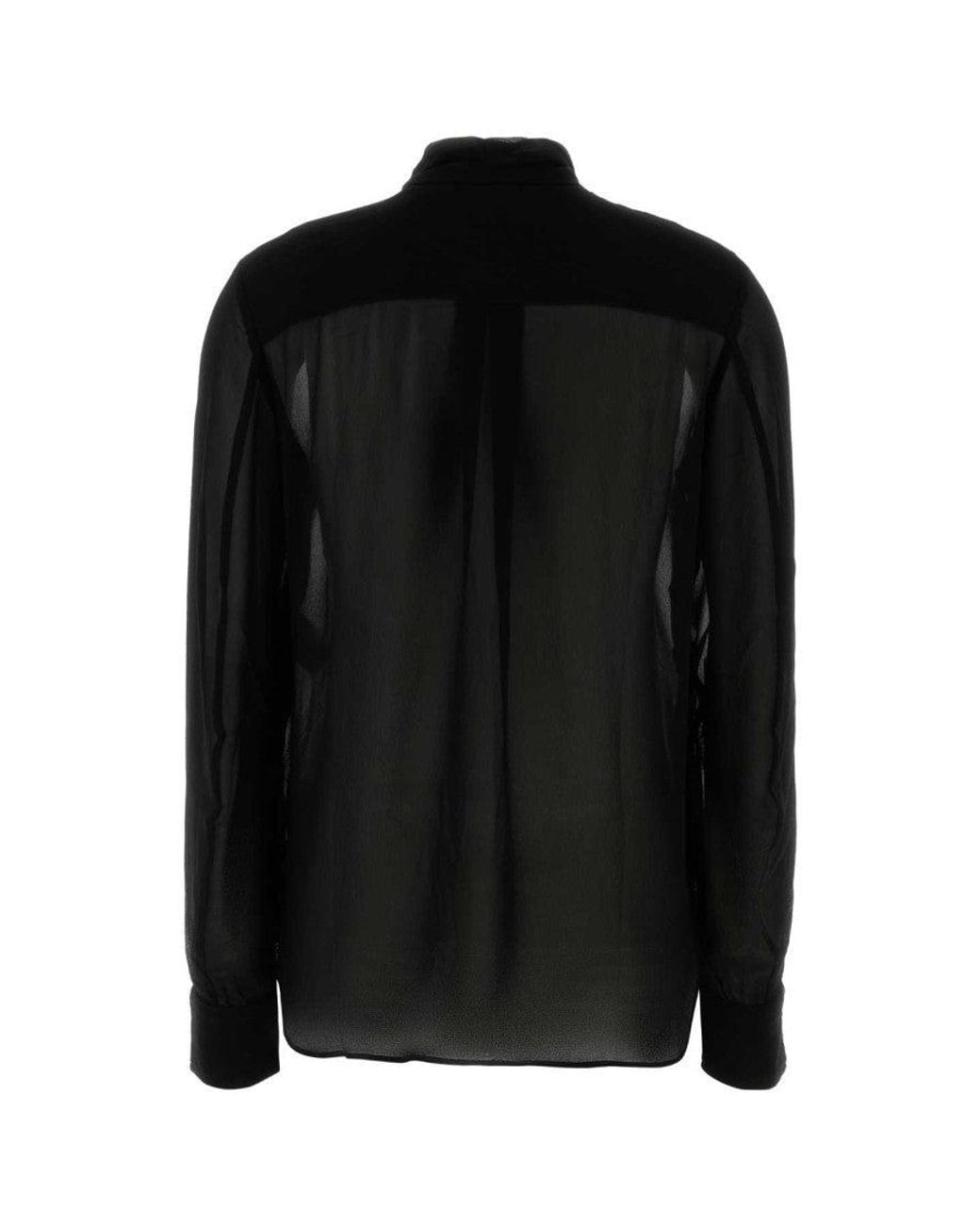 Isabel Marant Black Tie Fastening Long Sleeves Top
