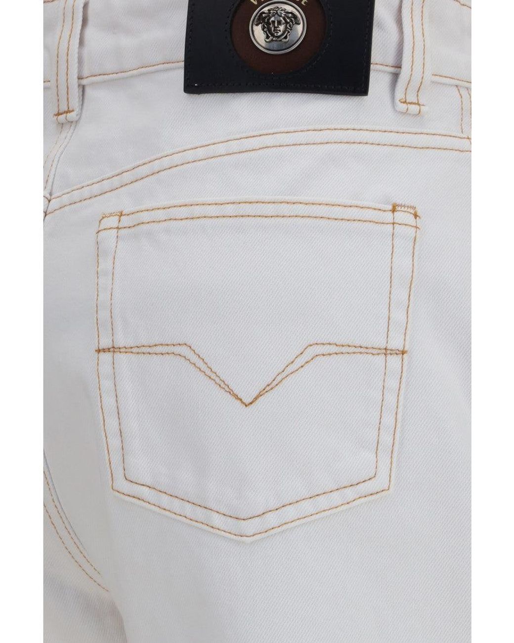 Versace Gray High-Waisted Jeans