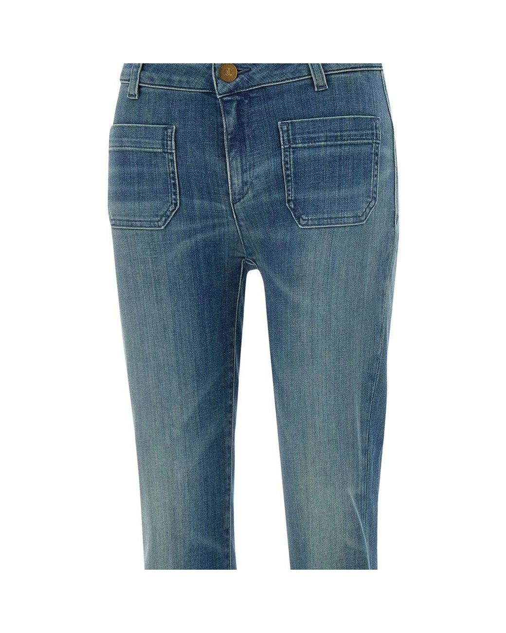 Seafarer Blue Bootcut High Rise Jeans