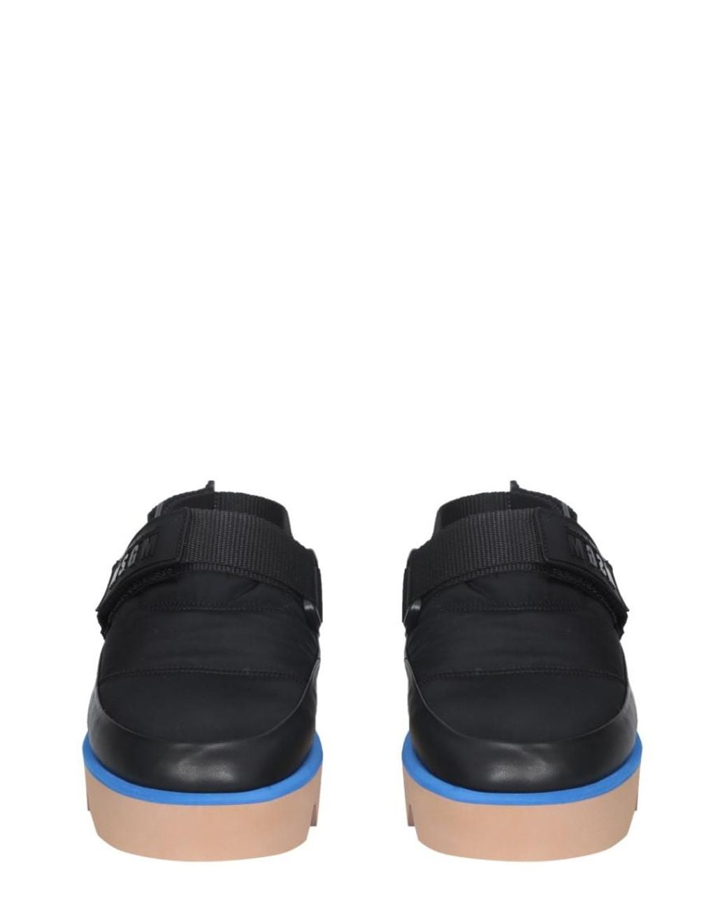 MSGM Black Slingback Wedge Sandals