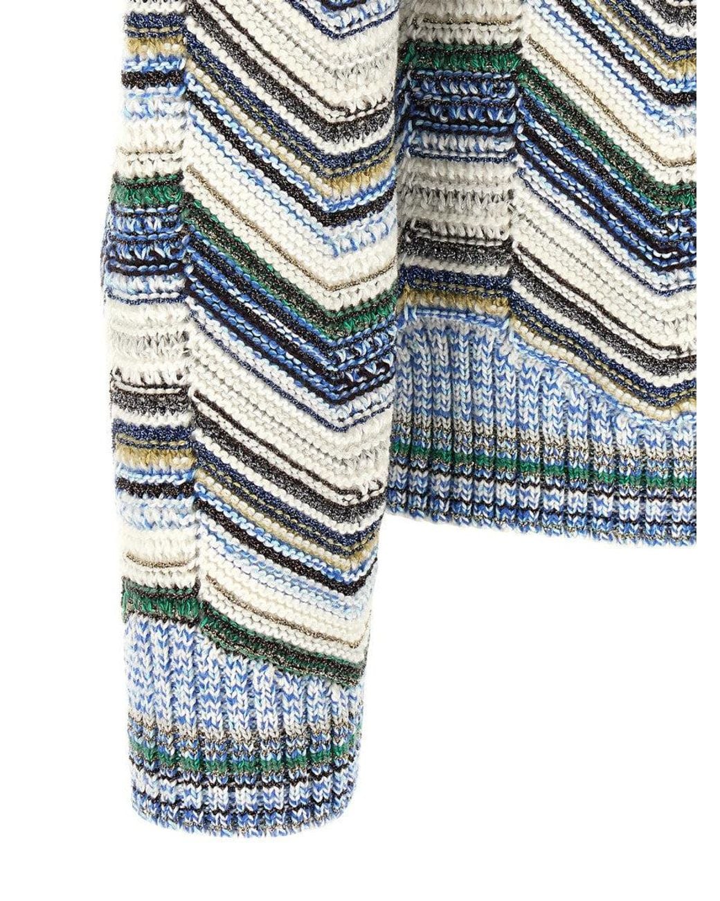 Missoni Blue Crew Neck Sweater for men