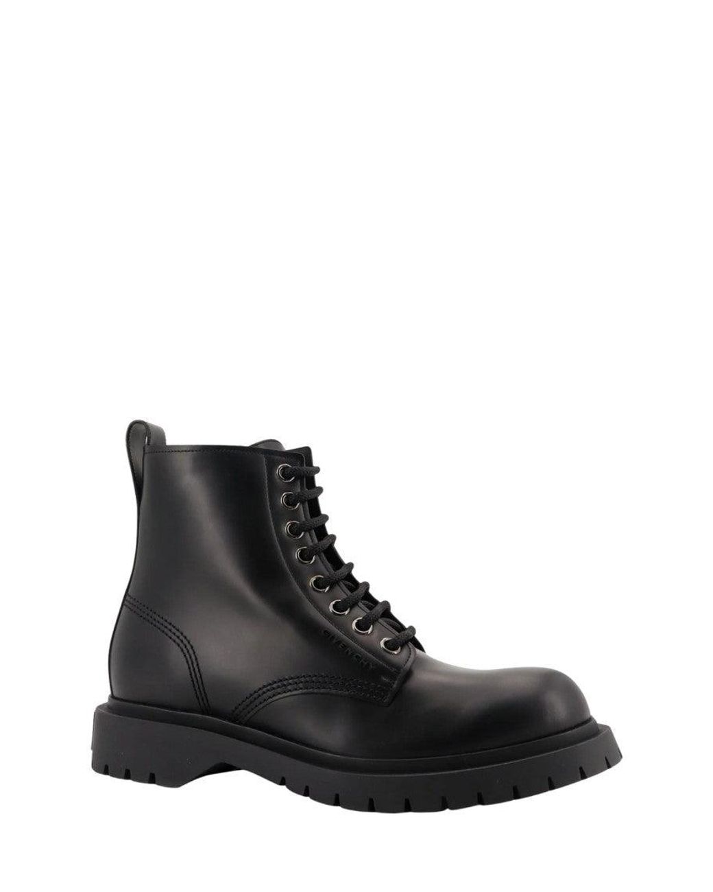 Givenchy Black Leather Boots for men