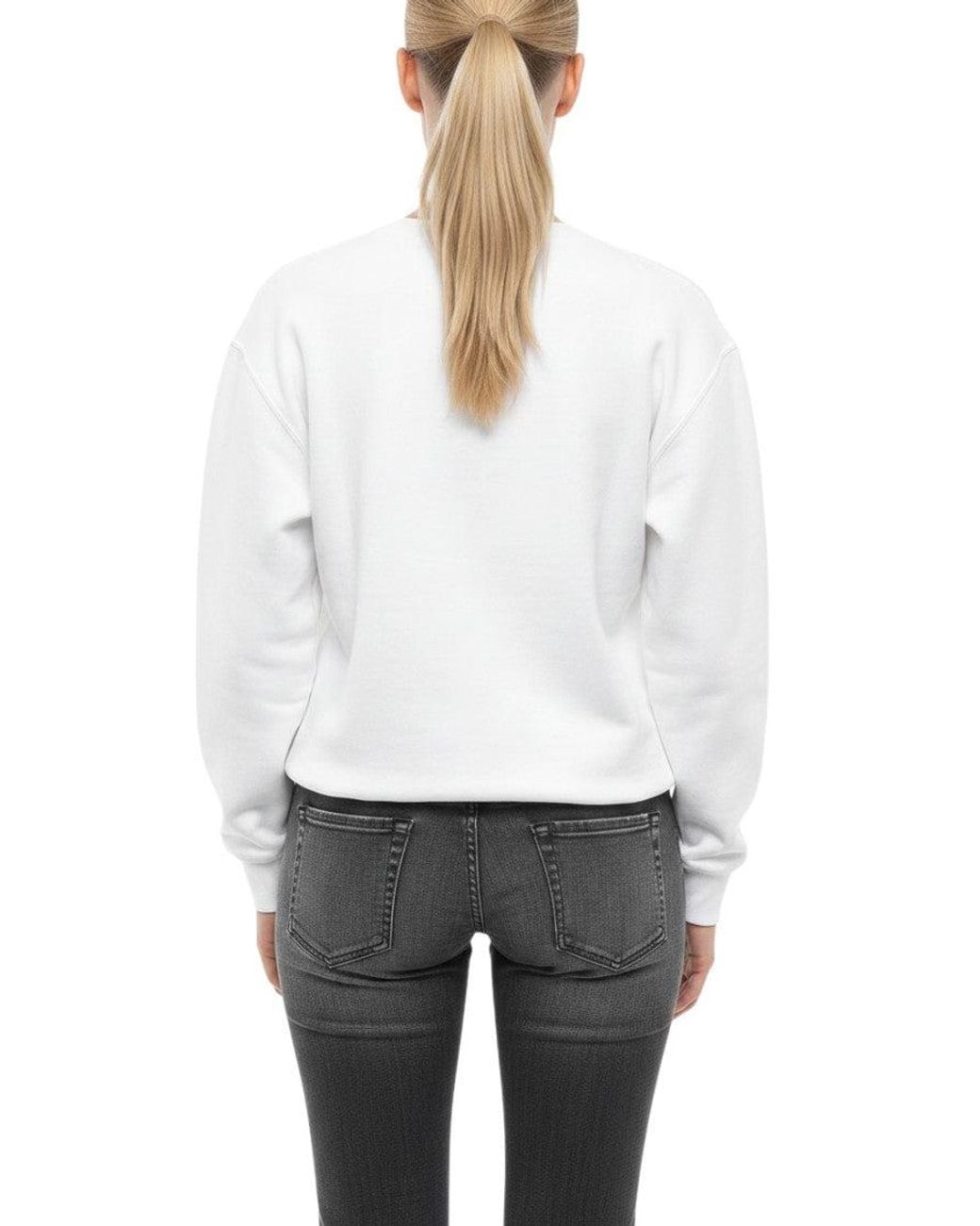 DSquared² White Graphic Crew Neck Sweatshirt