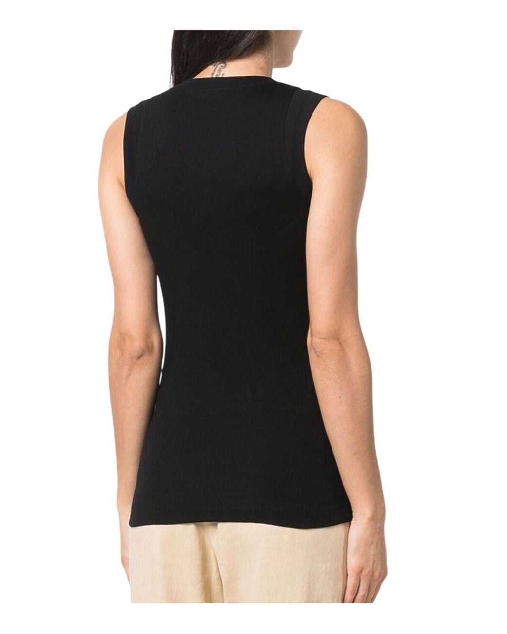 Brunello Cucinelli Black Solid V Neck Top