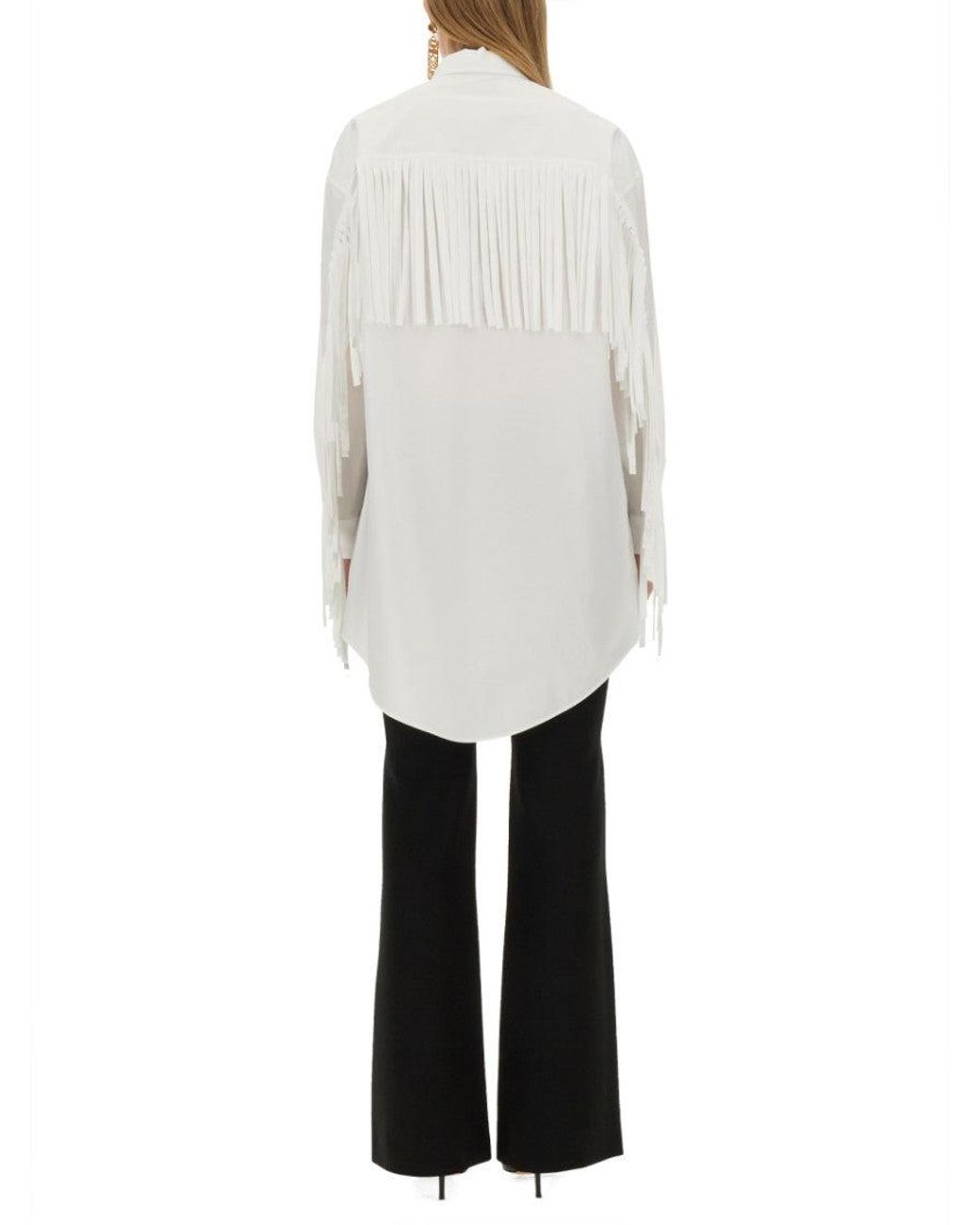 Moschino White Oversized Solid Shirt