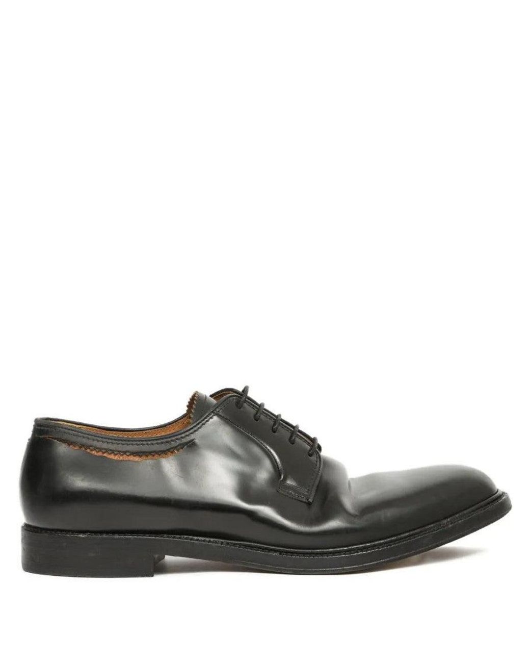 Maison Margiela Brown Leather Lace Up Shoes for men