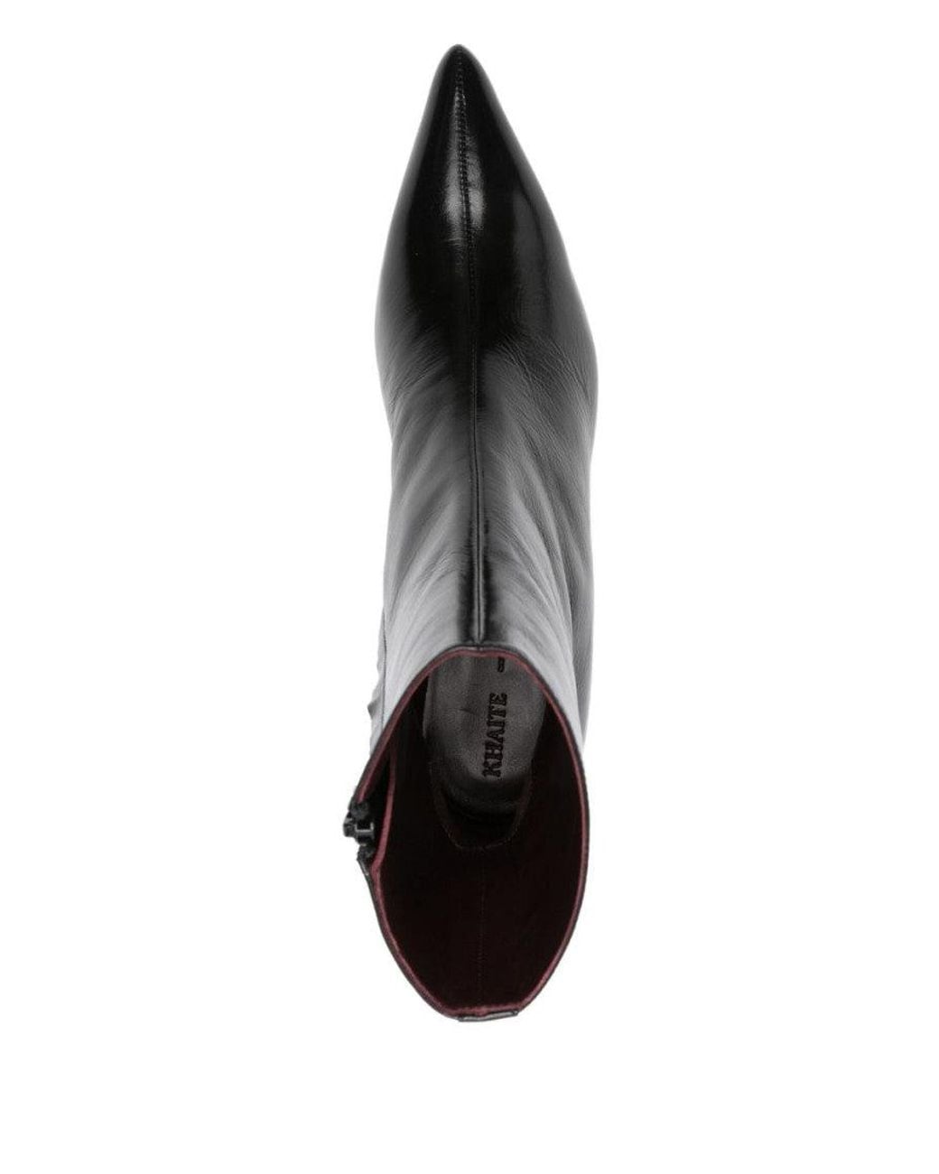 Khaite Black Leather Boots