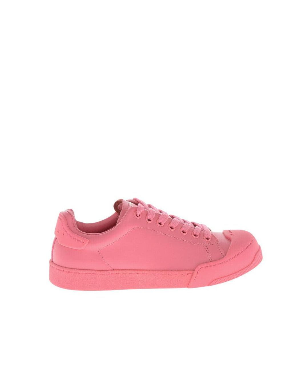 Marni Pink Low Leather Sneakers