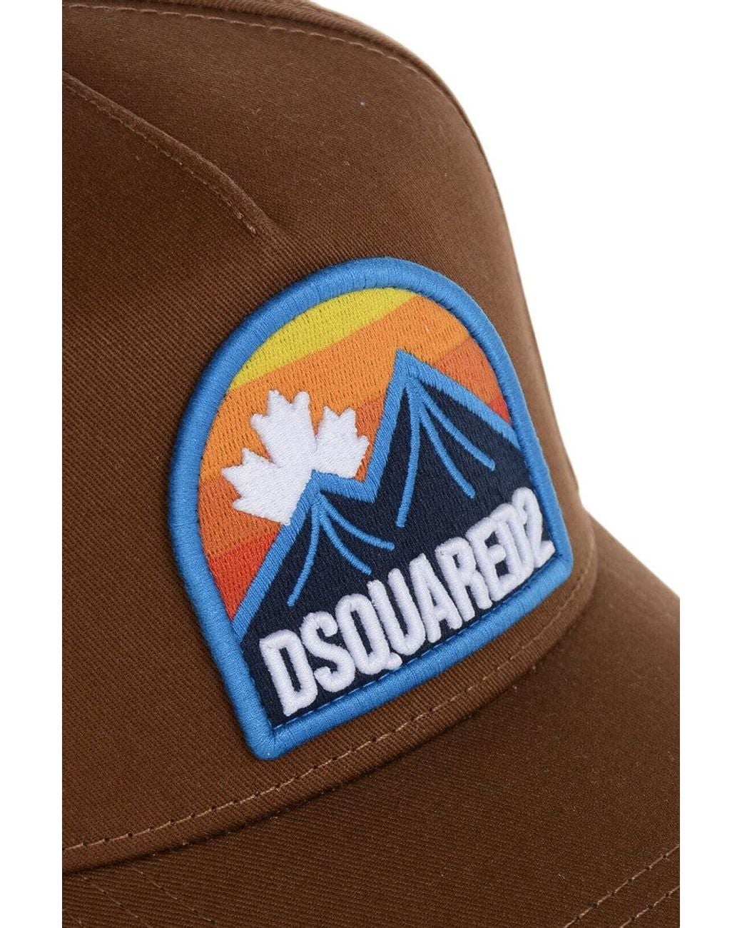 DSquared² Brown Logo Baseball Cap for men
