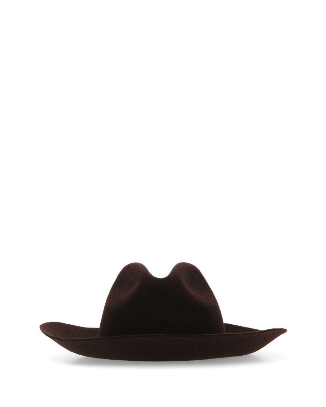 Golden Goose Deluxe Brand Black Deluxe Brand Felt Fedora Hat for men