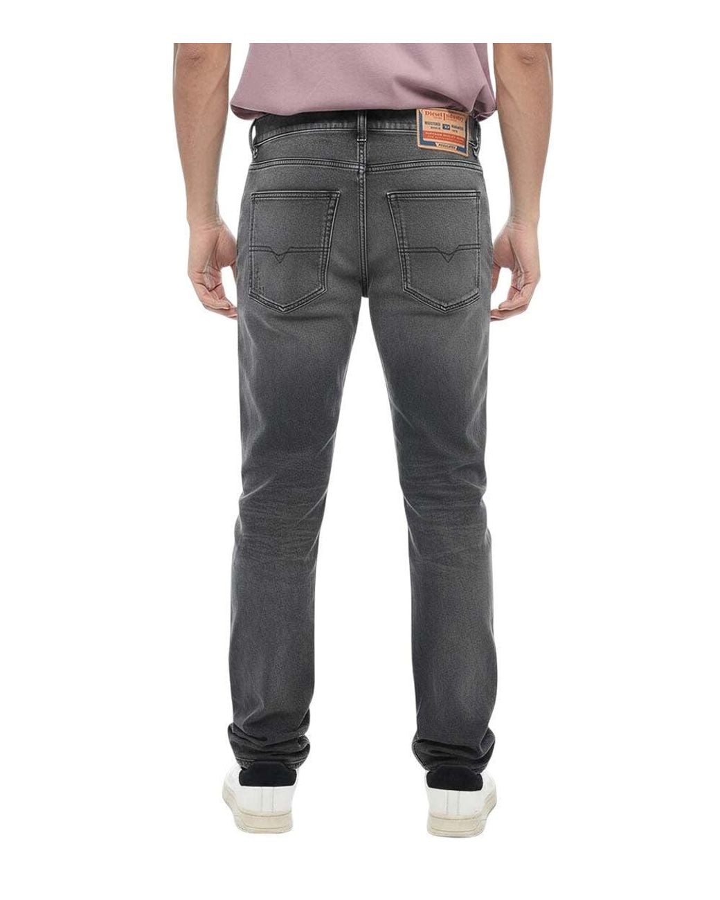 DIESEL Gray Mid Rise Jeans for men