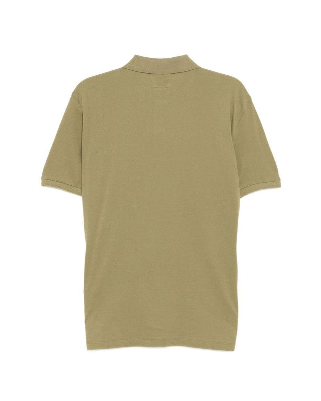 C P Company Green Short Sleeves Polo for men