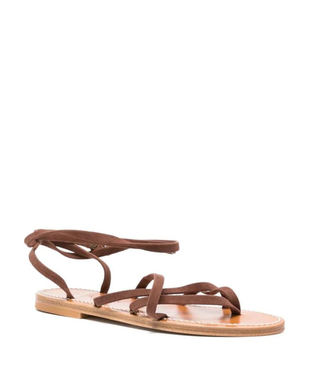 K. Jacques Brown Ankle Strap Sandals
