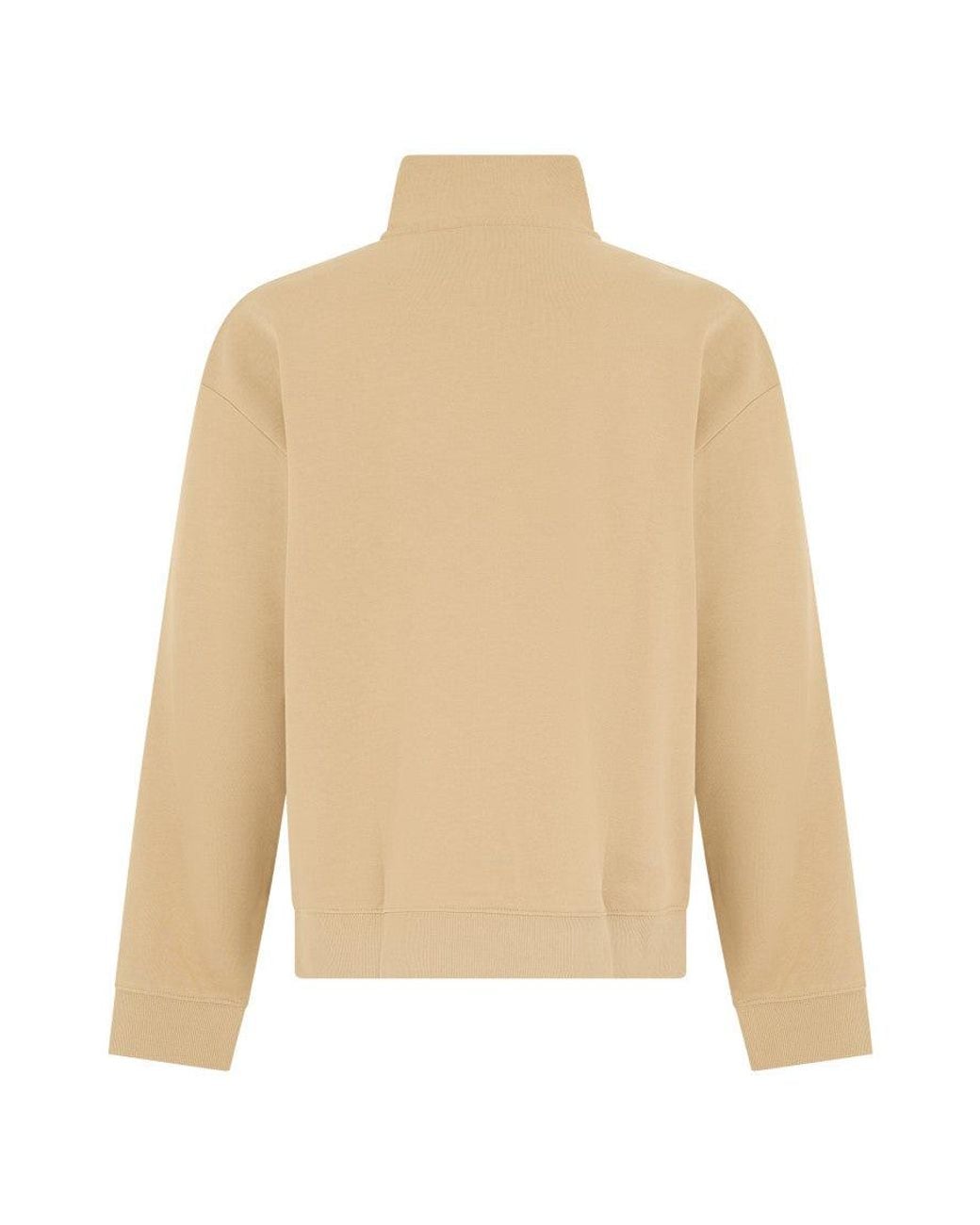 HUGO Natural Mock Collar Sweatshirt for men