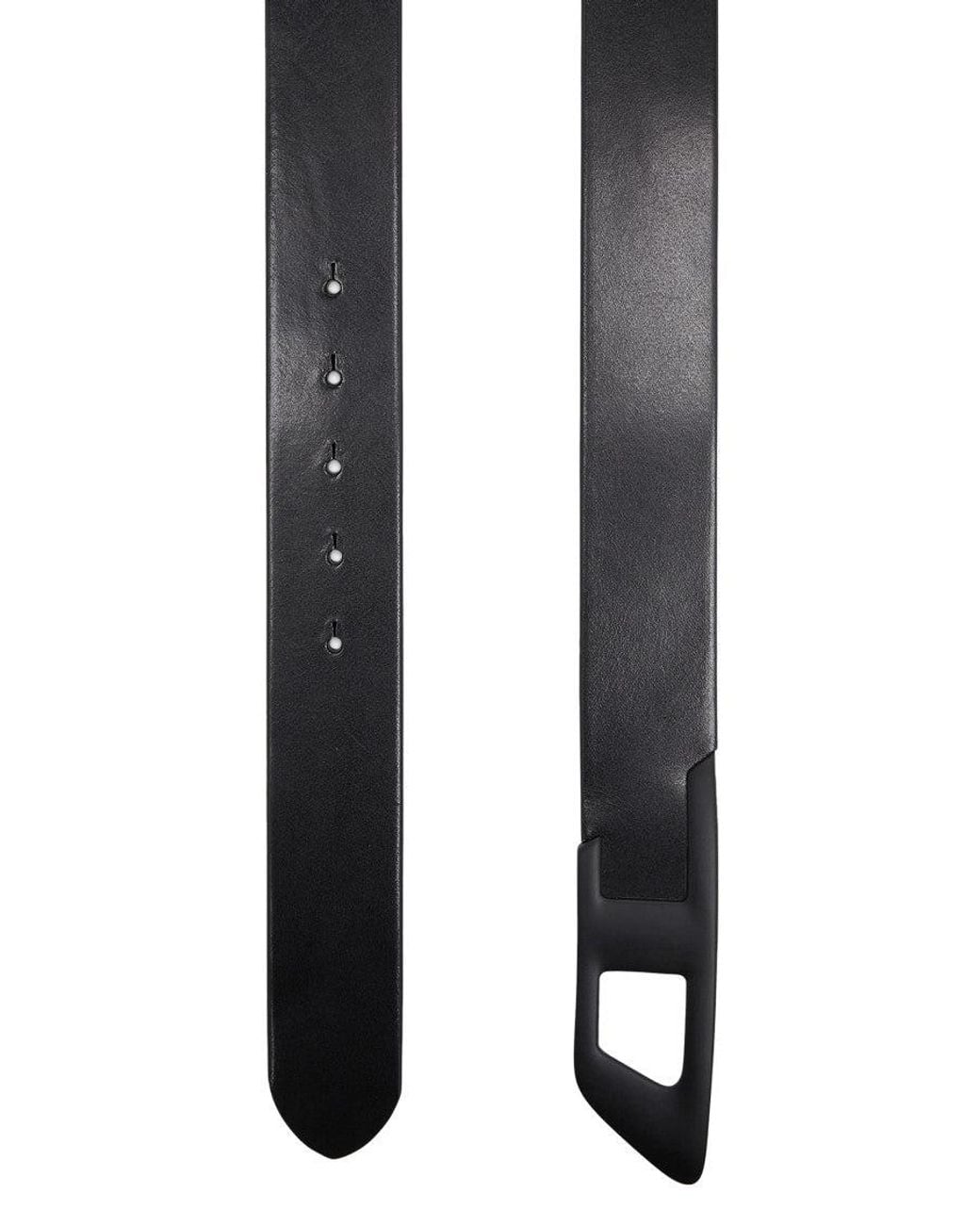 DIESEL Black D Logo Buckle Belt
