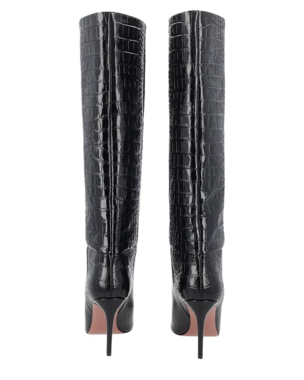 Paris Texas Black Animal Print Boots