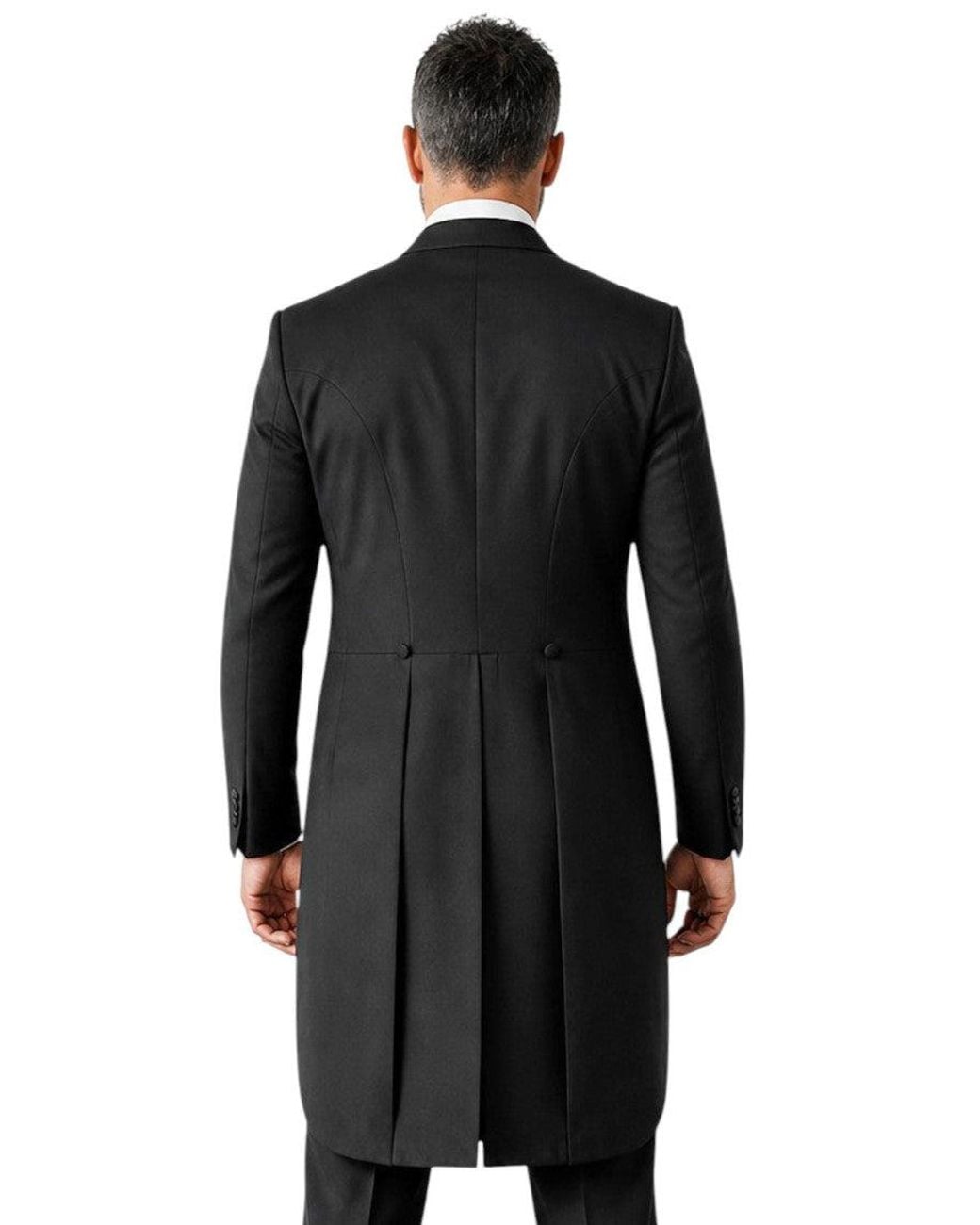Corneliani Black Peaked Lapel Blazer for men