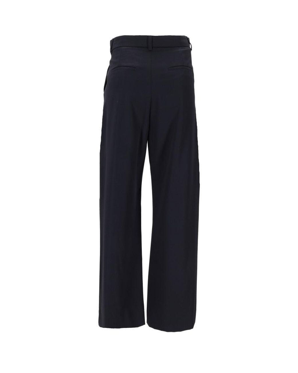 Max Mara Blue Tailored Flat Front Pant