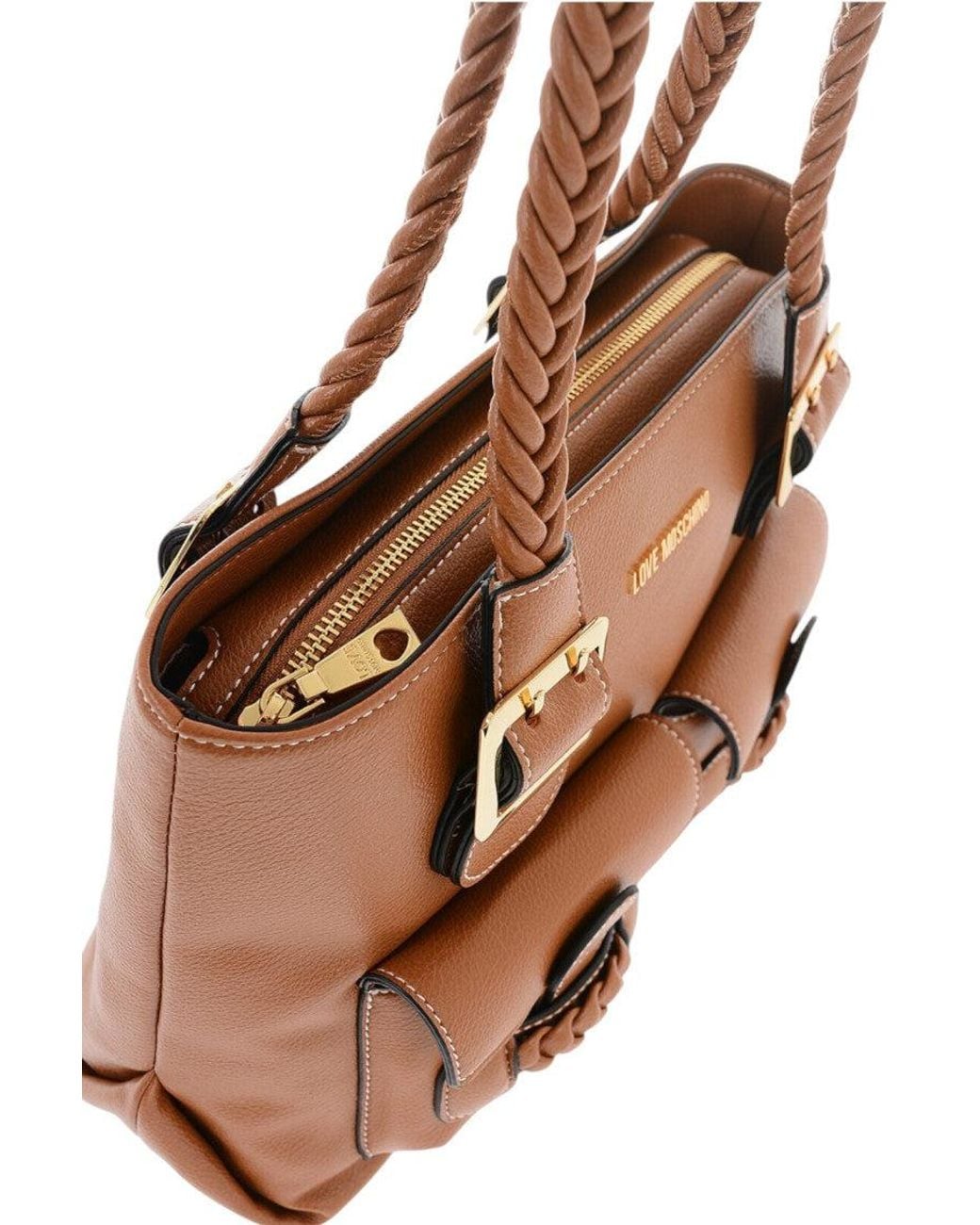 Love Moschino Brown Logo Medium Tote