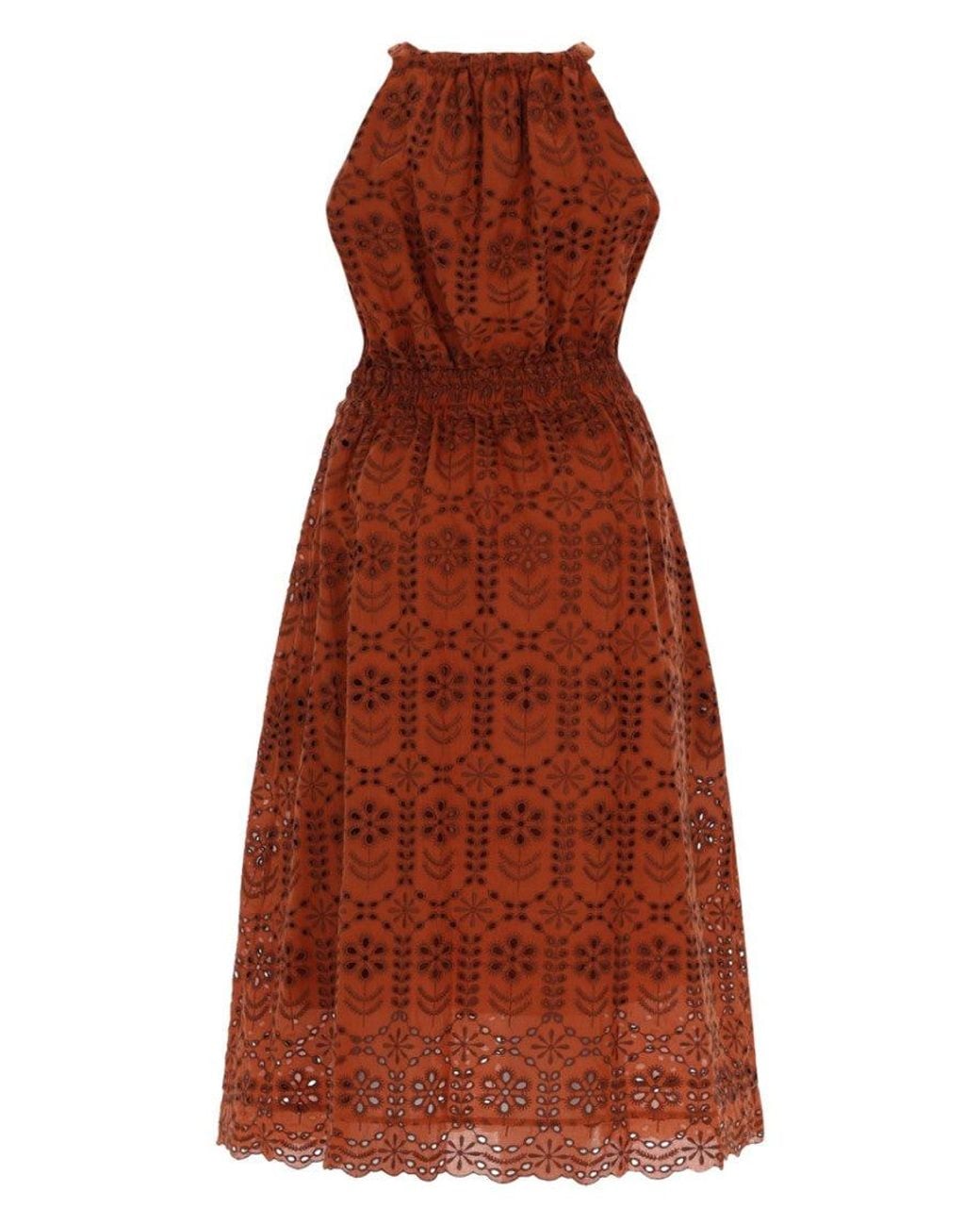 Paul Smith Embroidered Halter Neck Midi Dress