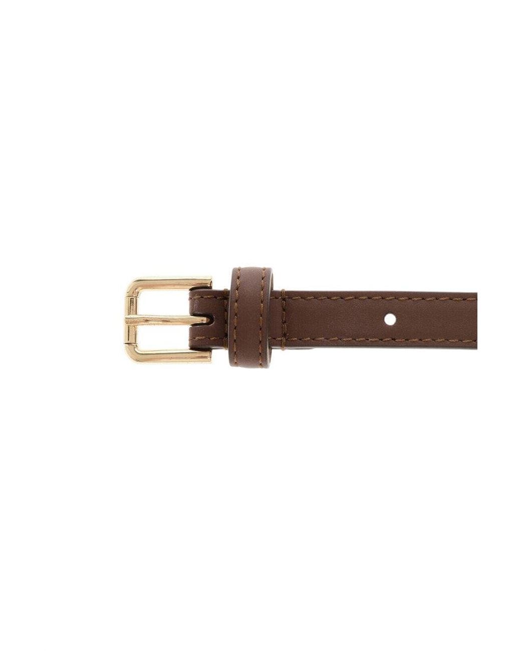 Dolce & Gabbana White Logo Slim Belt