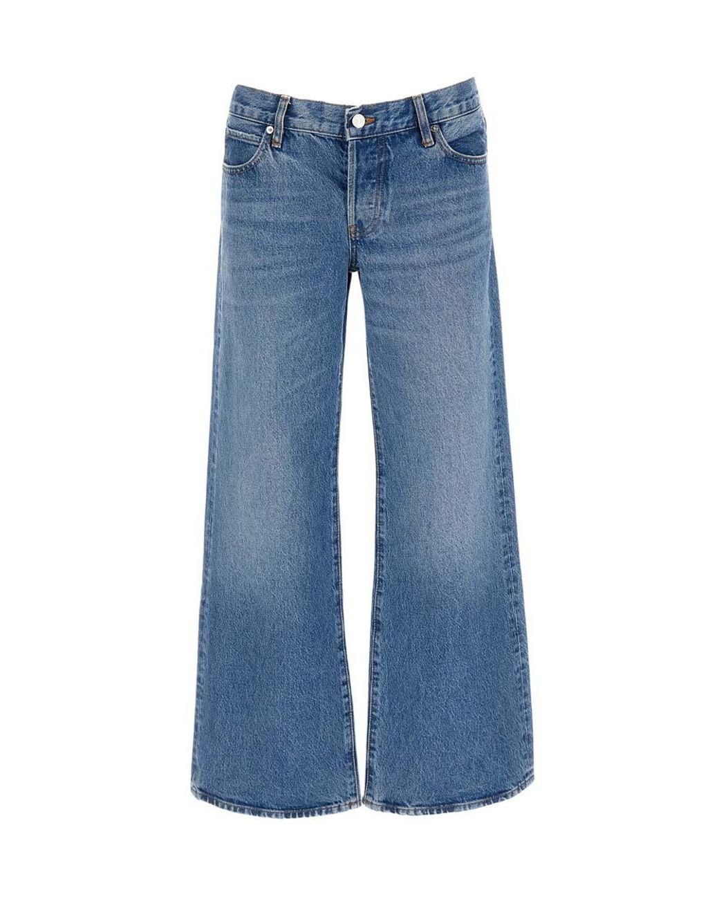 FRAME Blue Dark Flared High Rise Jeans