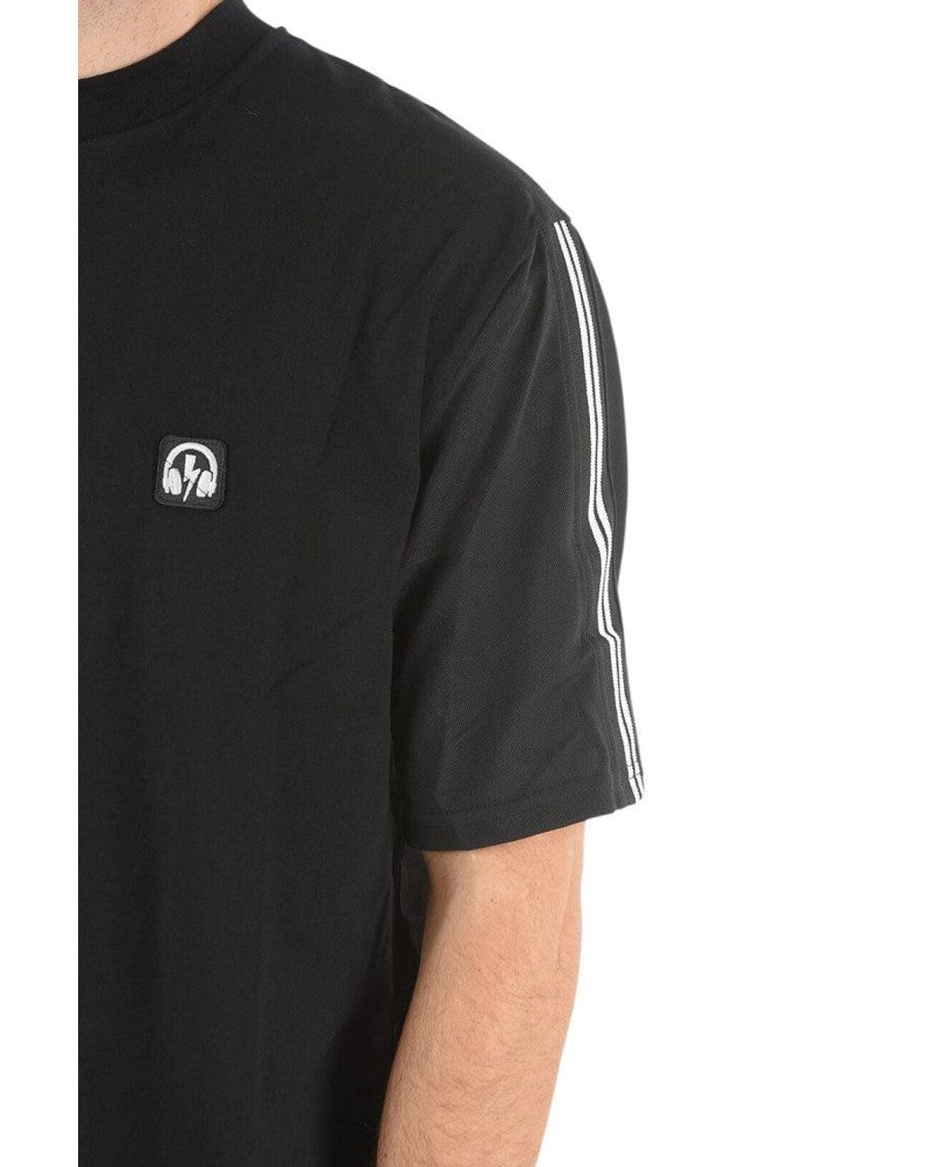 Neil Barrett Black Solid Crew Neck T-Shirt for men