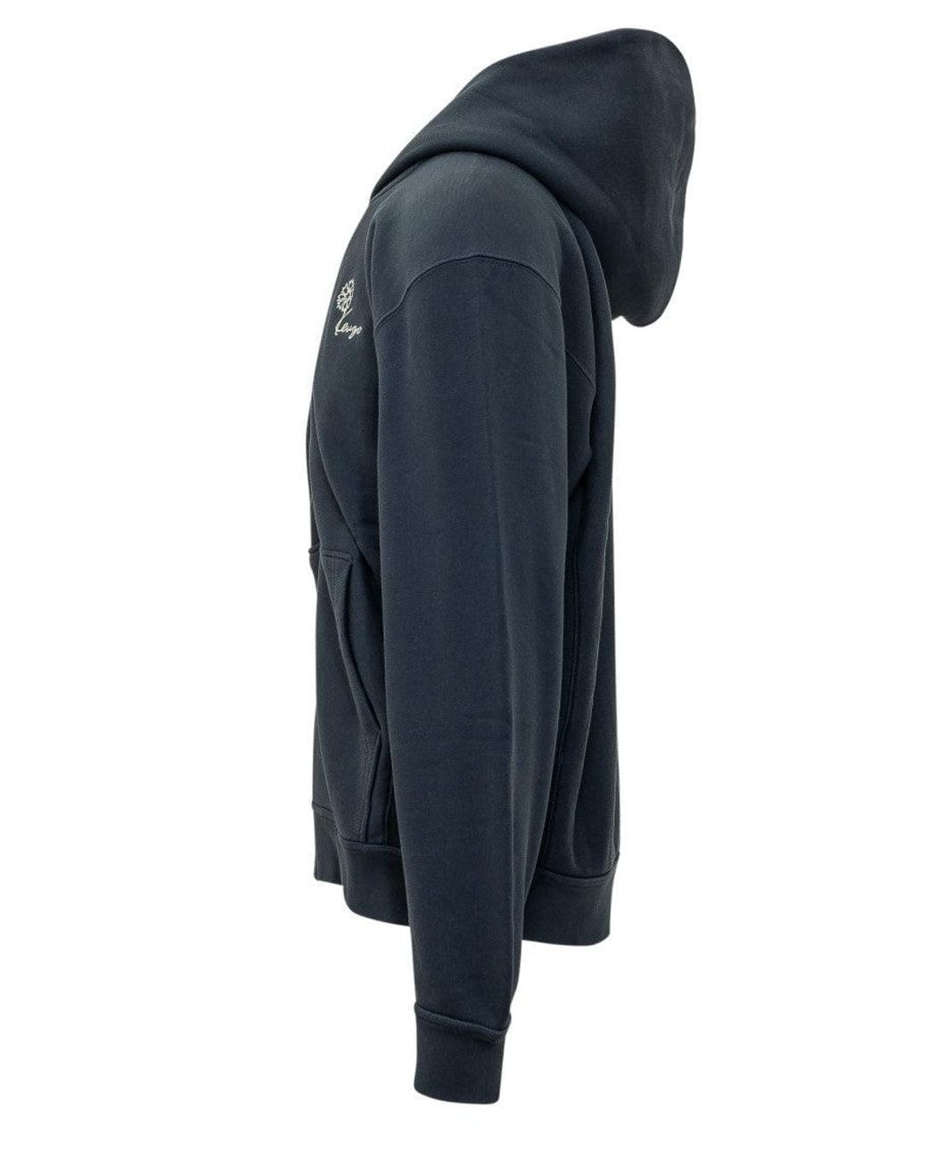 KENZO Blue Logo Zip Up Hoodie for men