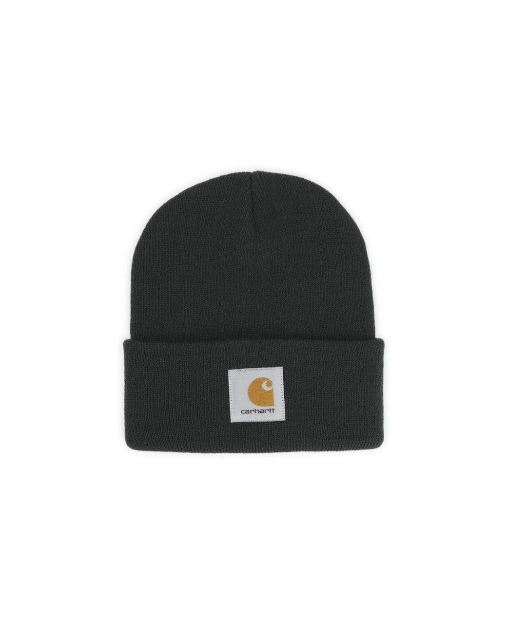 Carhartt Black Short Watch Logo Beanie Cap for men
