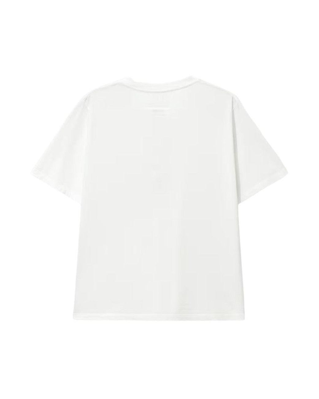 MM6 by Maison Margiela White Logo T-Shirt for men