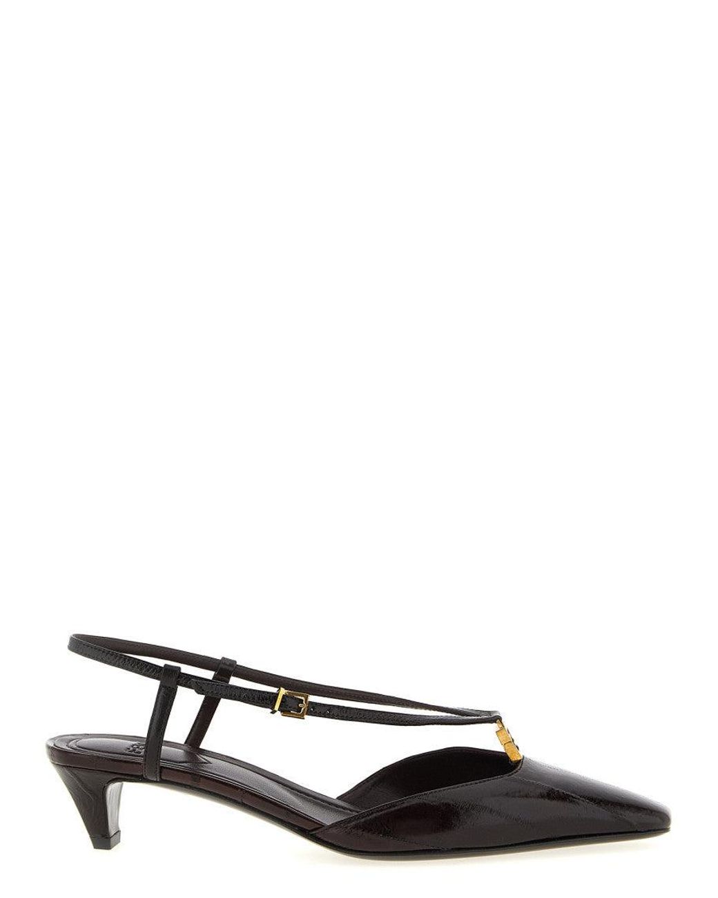 Fendi Black Ffold' Slingback