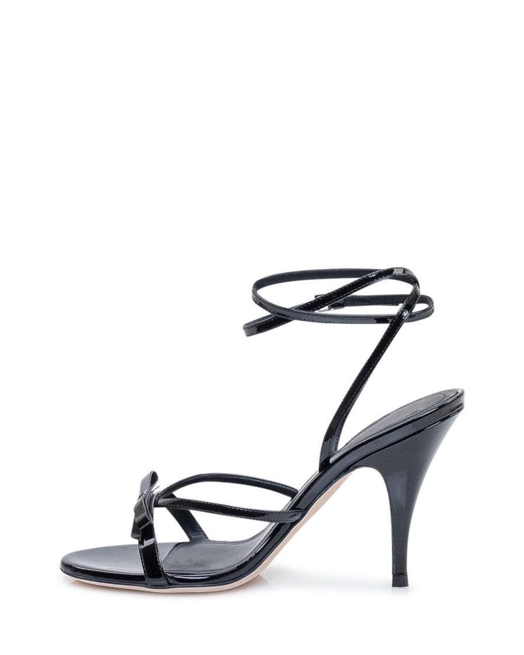 3Juin White Open-Toe Heels
