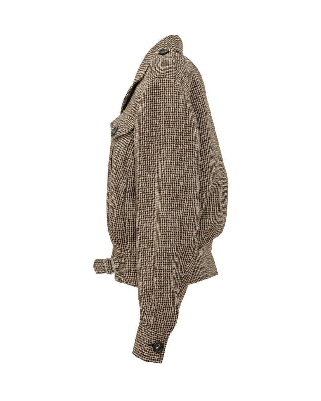 Seafarer Brown Houndstooth Notched Lapel Jacket