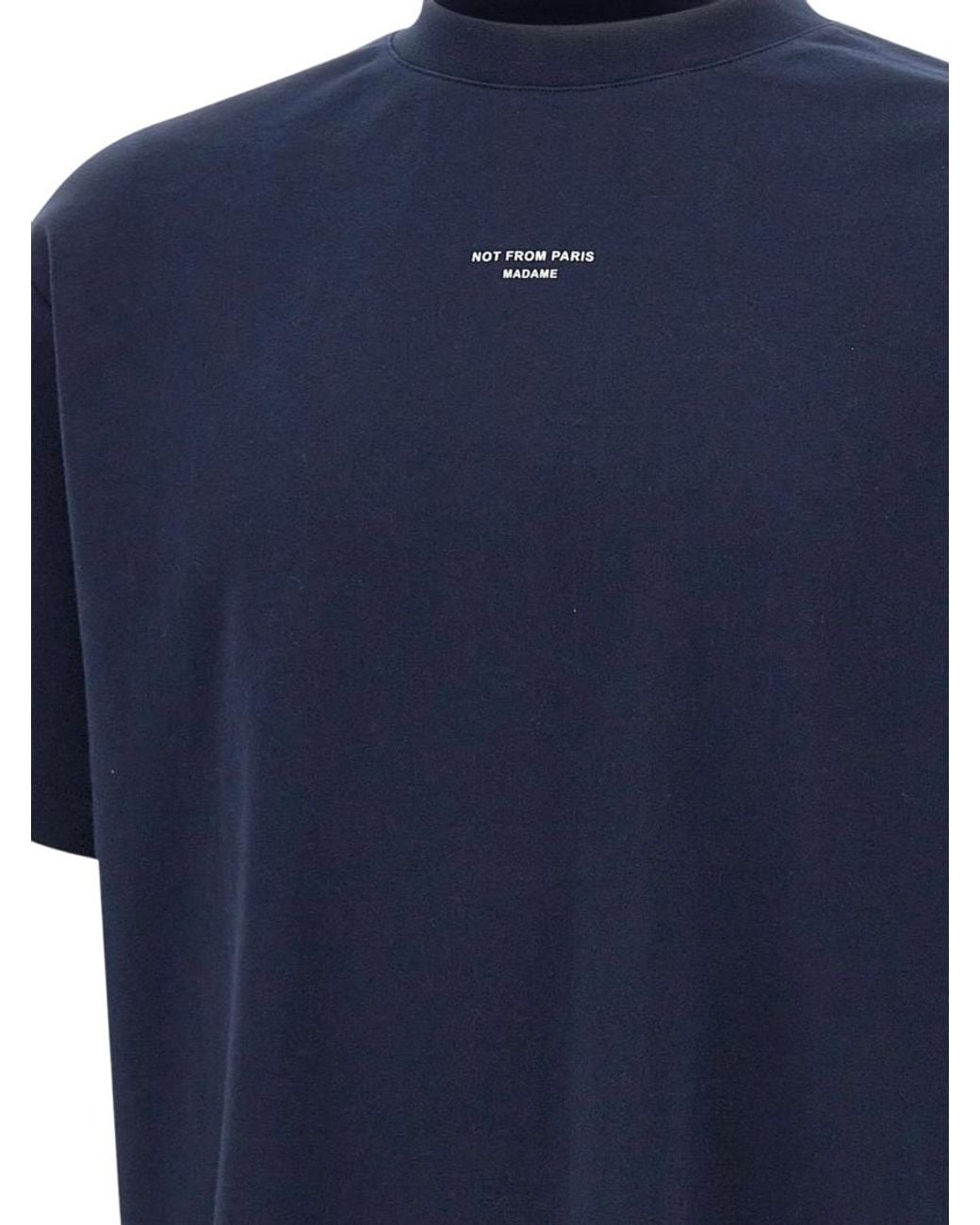 Drole de Monsieur Blue Crew Neck T-Shirt for men
