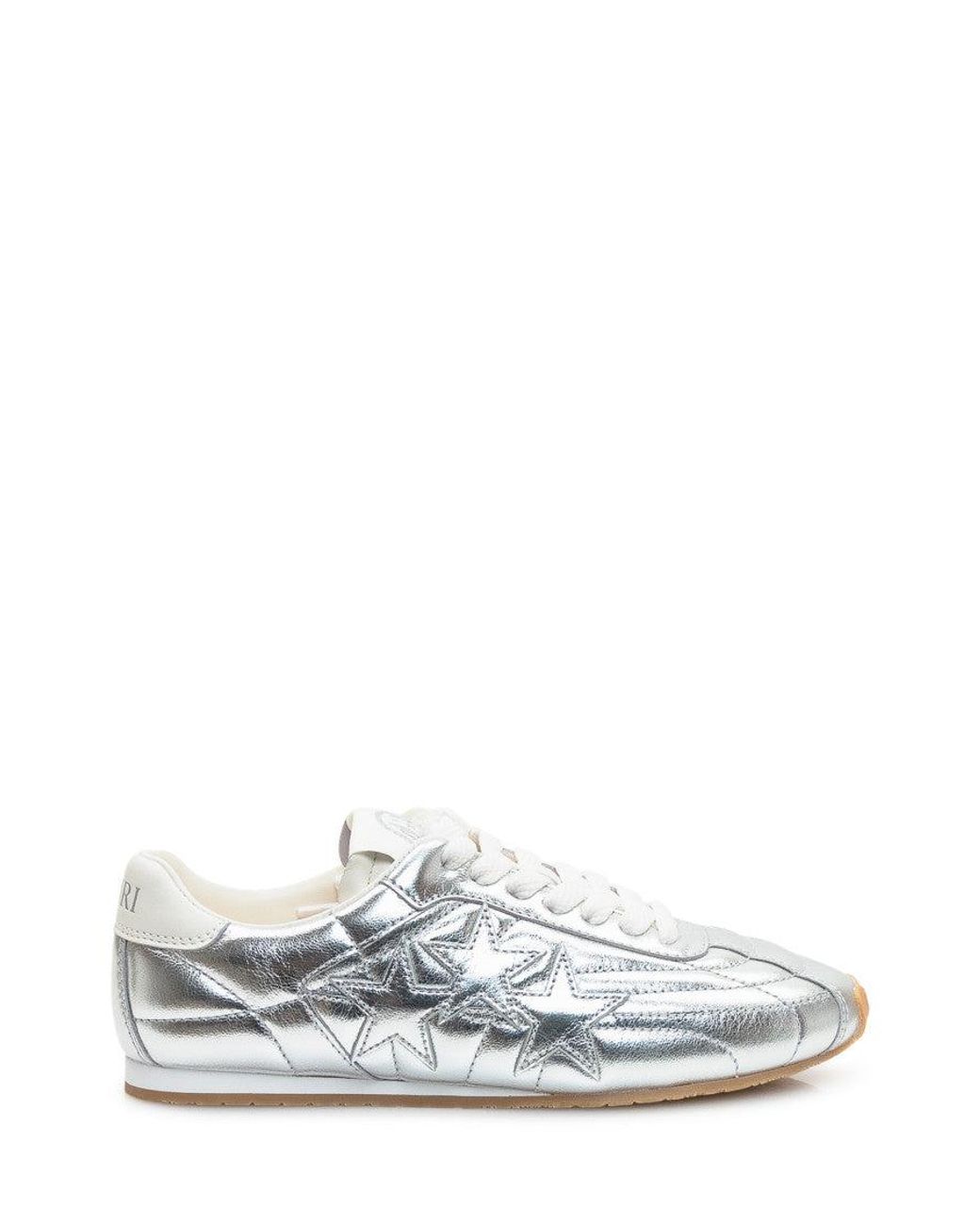 Amiri White Paintcific Slim Football Sneakers