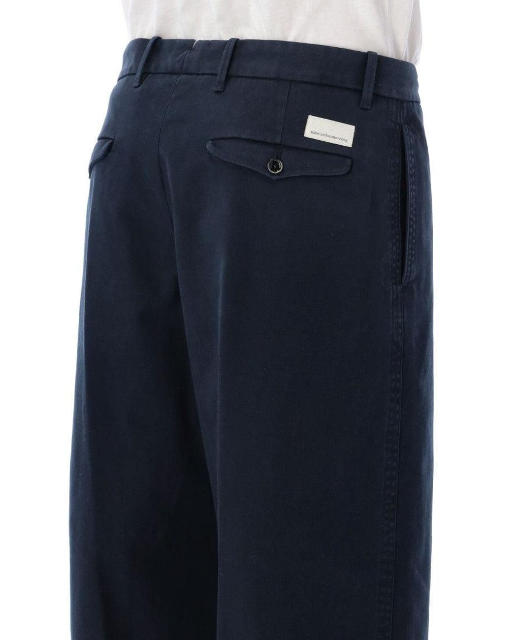 Nine:inthe:morning Blue Flat Front Pants for men