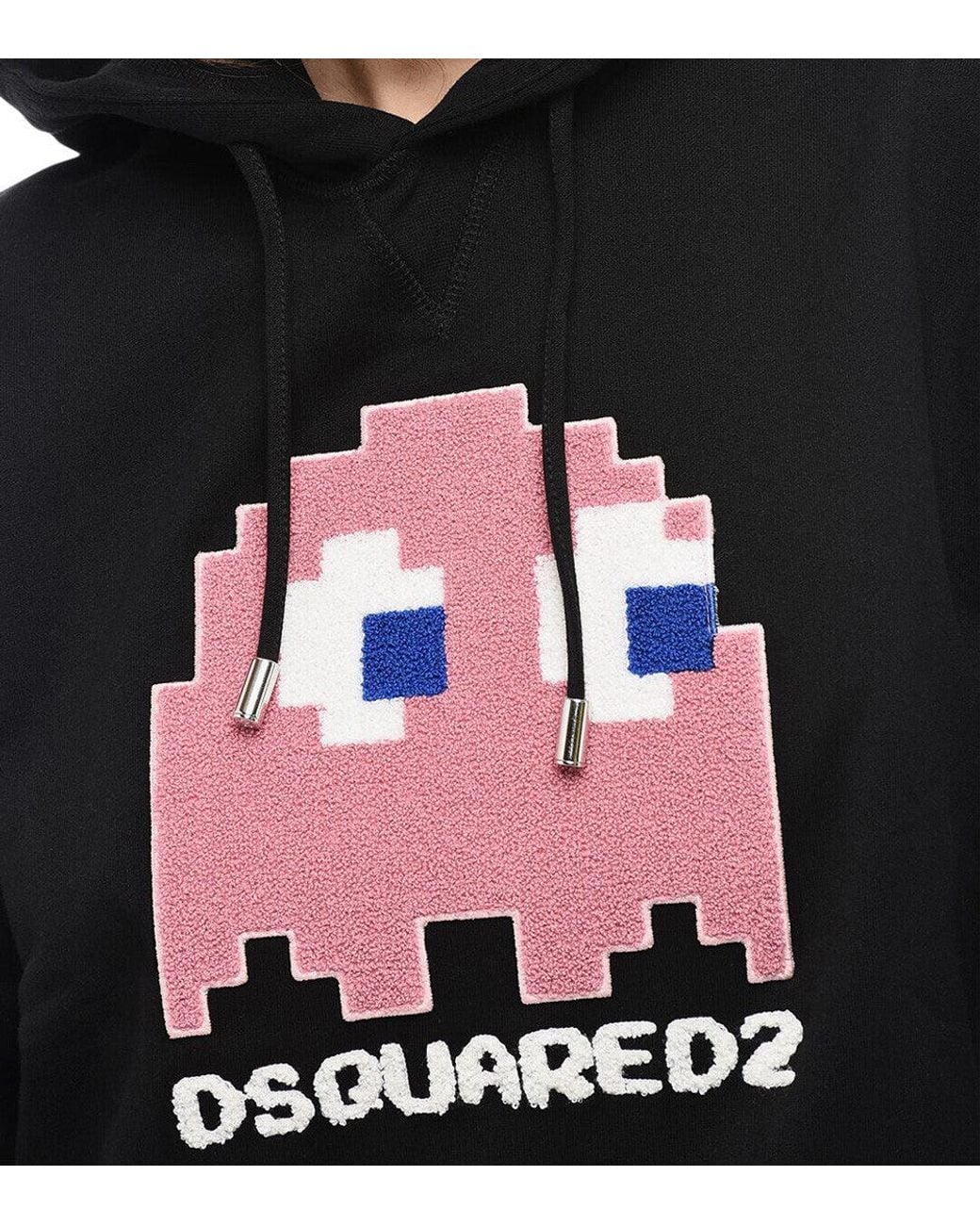 DSquared² Black Graphic Hood Sweatshirt
