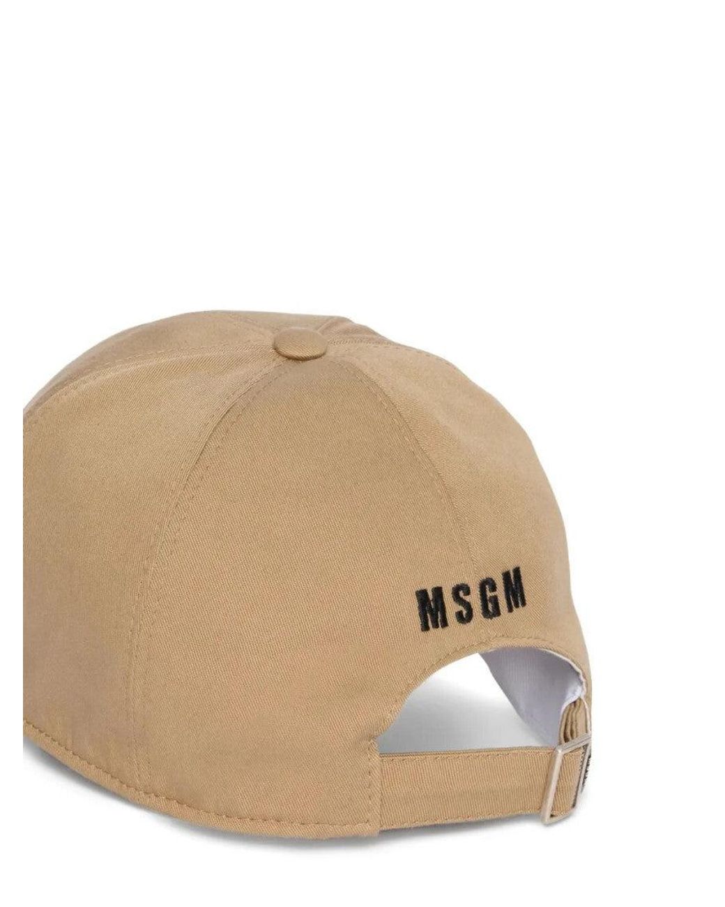 MSGM Natural Embroidered-Detail Baseball Cap for men