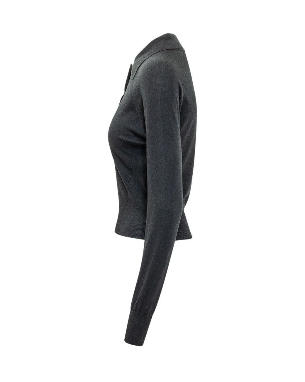 Givenchy Blue Long Sleeve Polo With Luxe Fabric