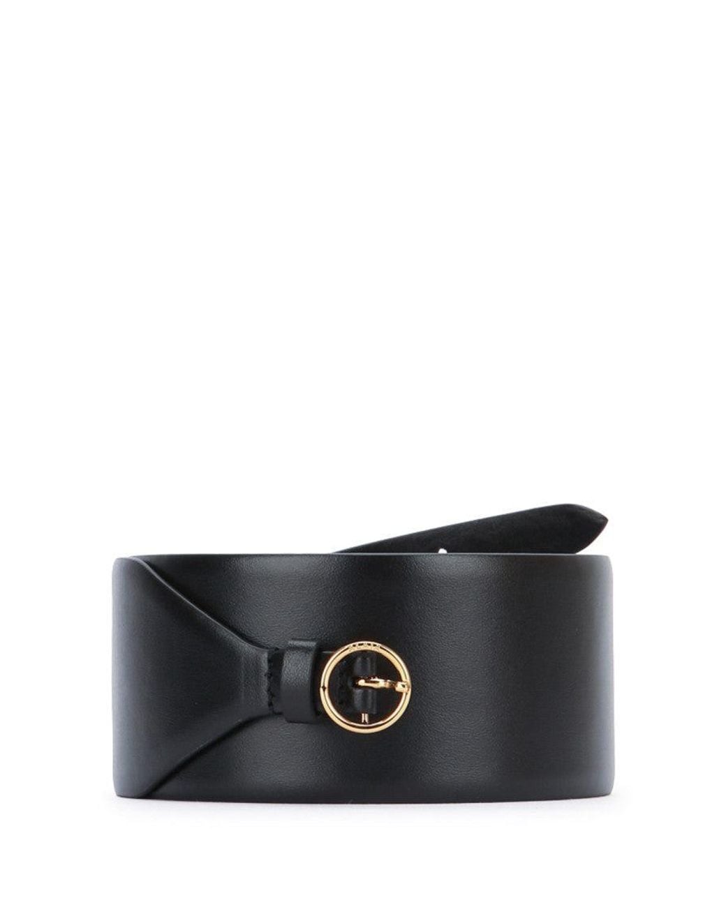 Alaïa Black Solid Buckle Belt