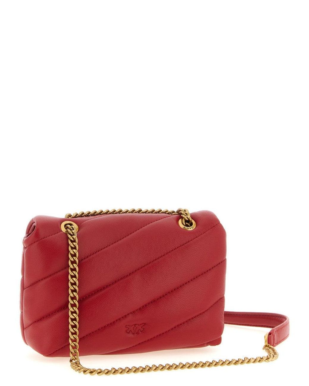 Pinko Red Love Puff Baby Shoulder Bag