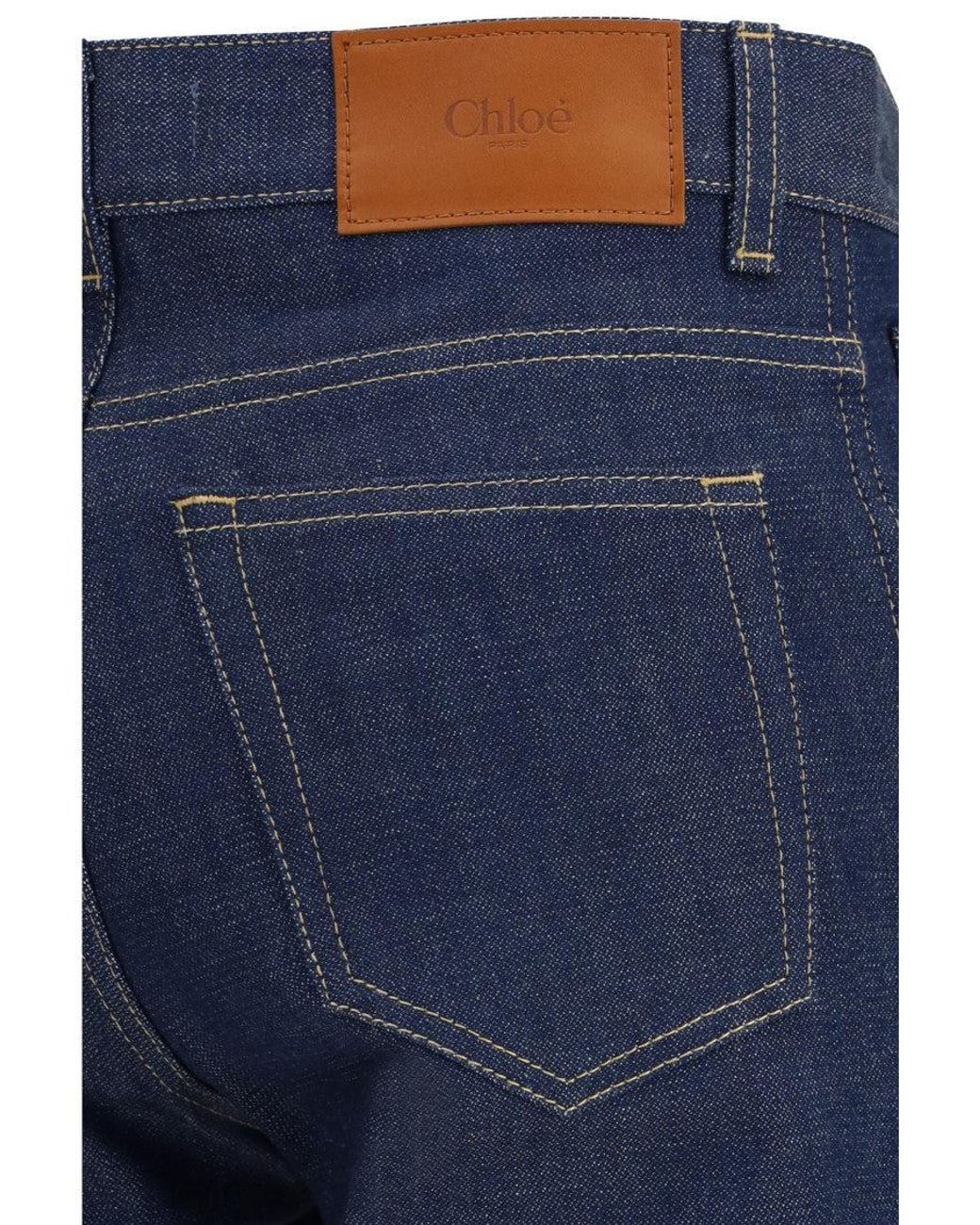 Chloé Blue Slim Mid Rise Jeans