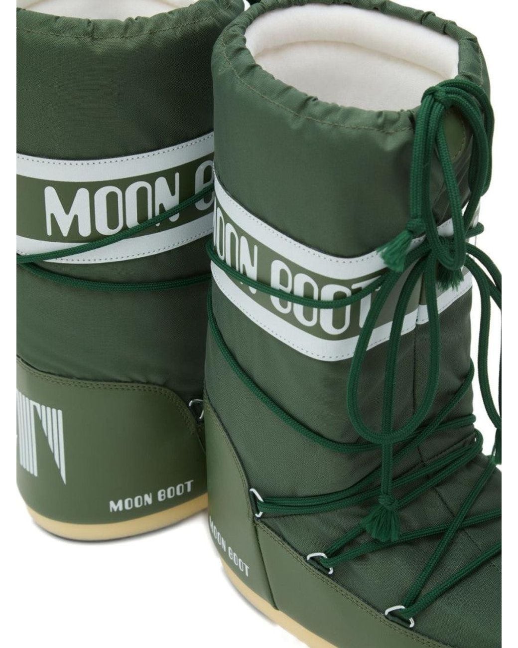 Moon Boot Green Logo Boots for men