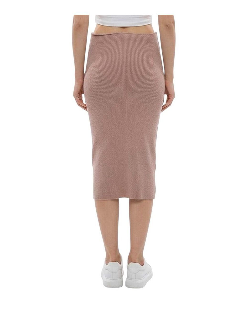 Stella McCartney Pink Textured Midi Skirt
