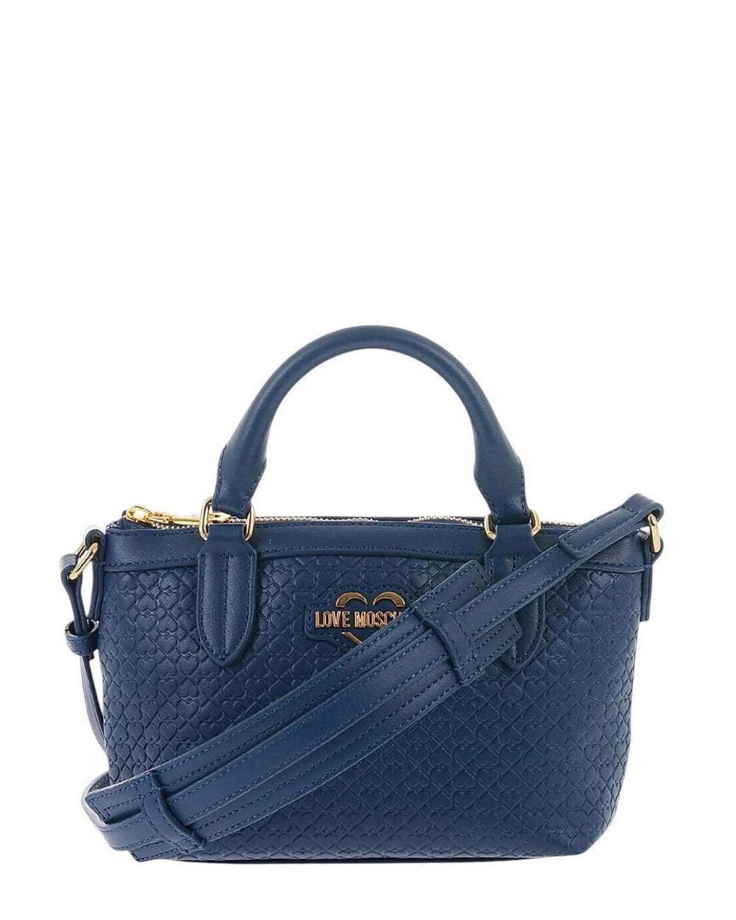 Love Moschino Blue Dark Valentina Mini Satchel