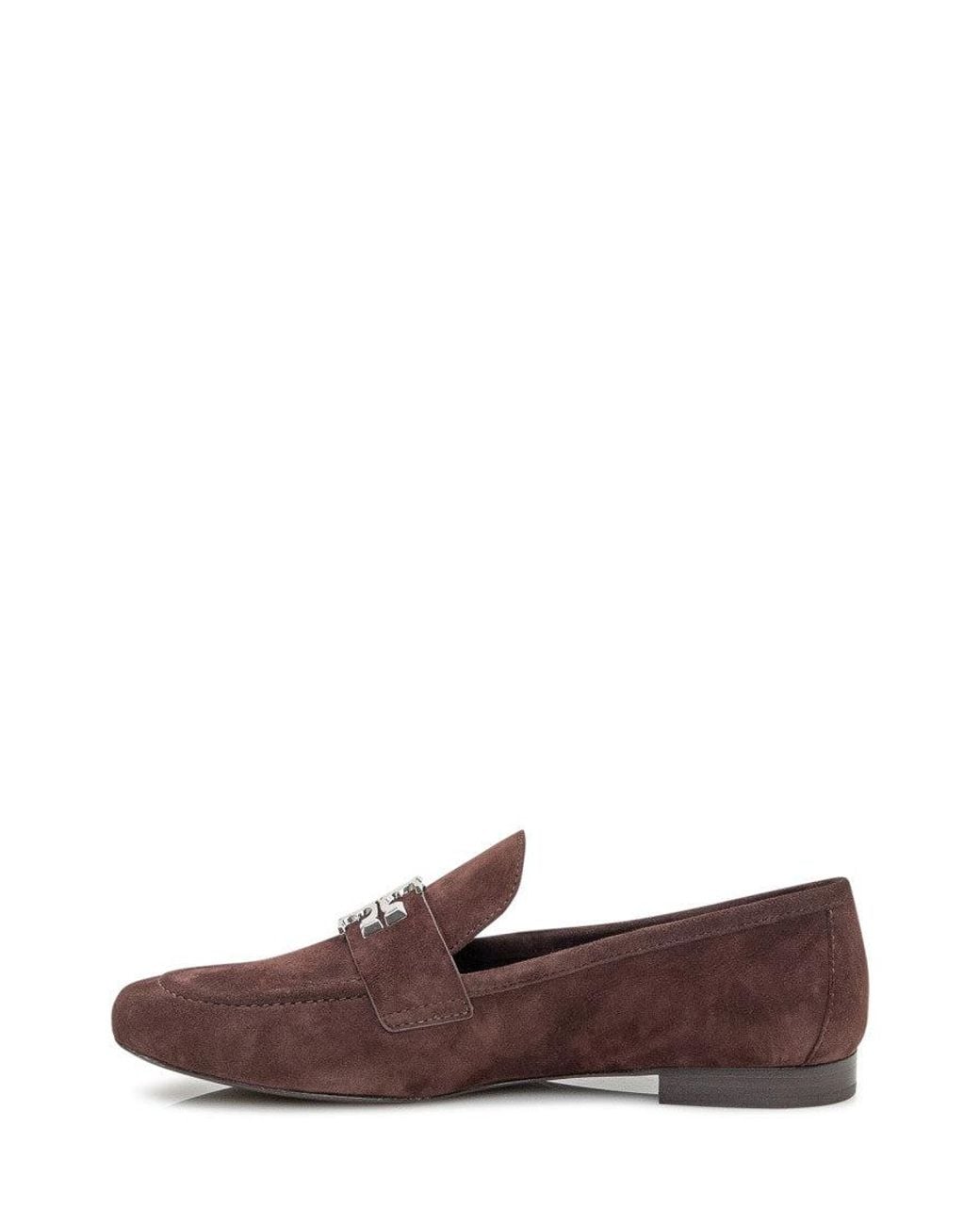 Tory Burch Brown Fashionable Moccasins With Logo Detail