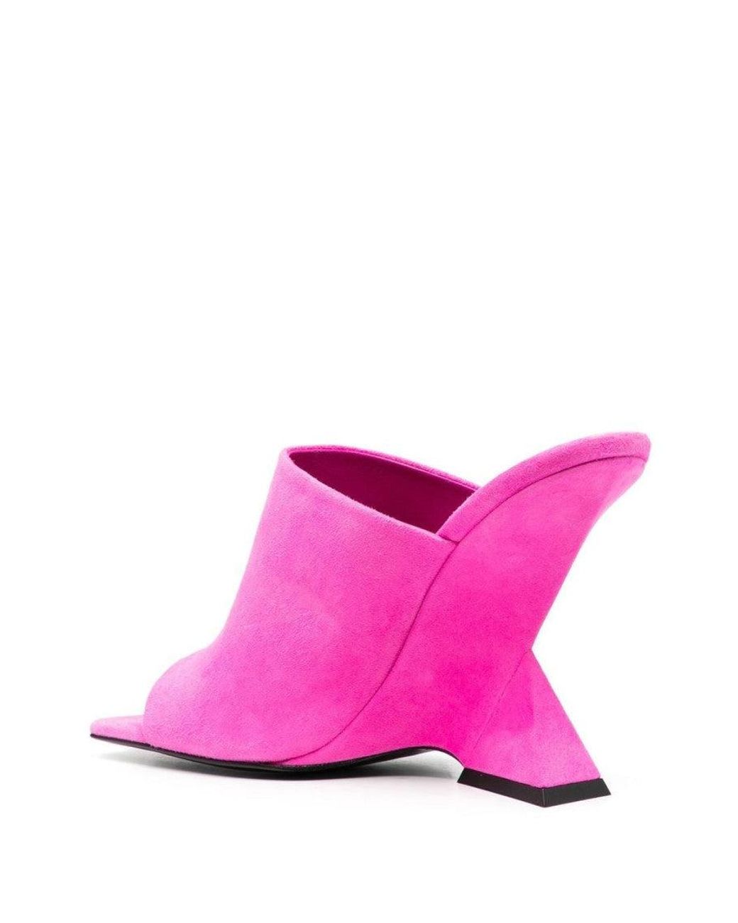 The Attico Pink Fuchsia Cheope Suede Heels