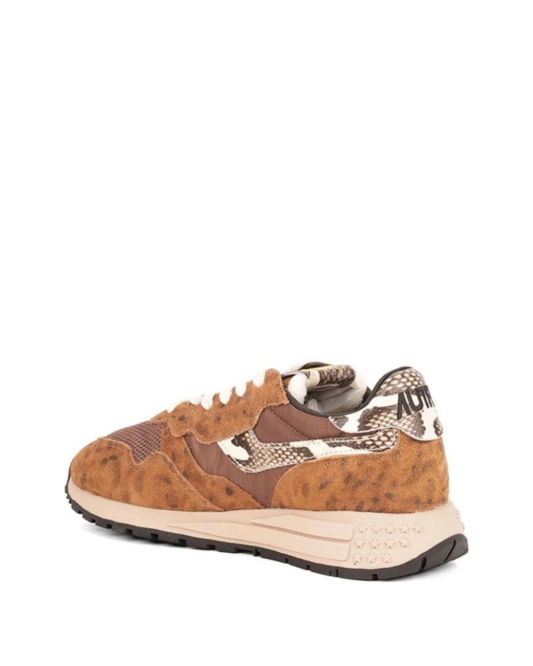 Autry Pink Print Lace Up Sneakers