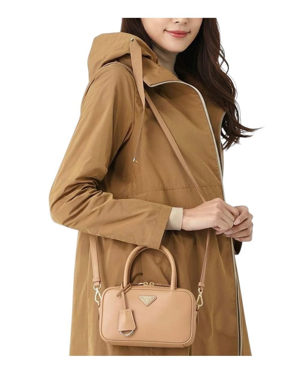 Prada Brown Logo Mini Satchel